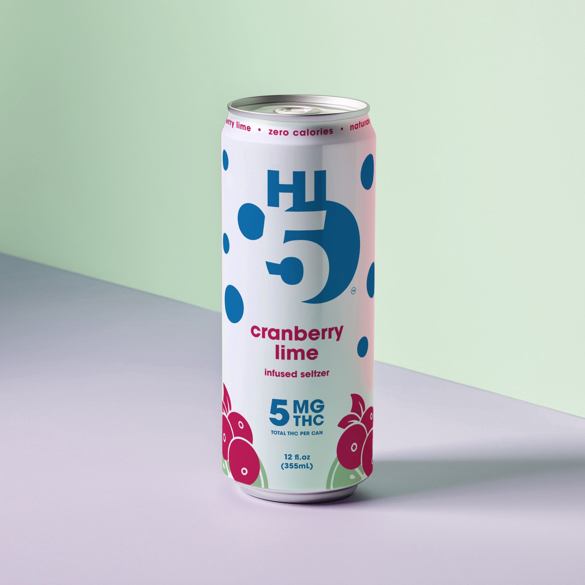 Cranberry Lime Seltzer | Shop Hi5 Infused Seltzer | THC Drinks